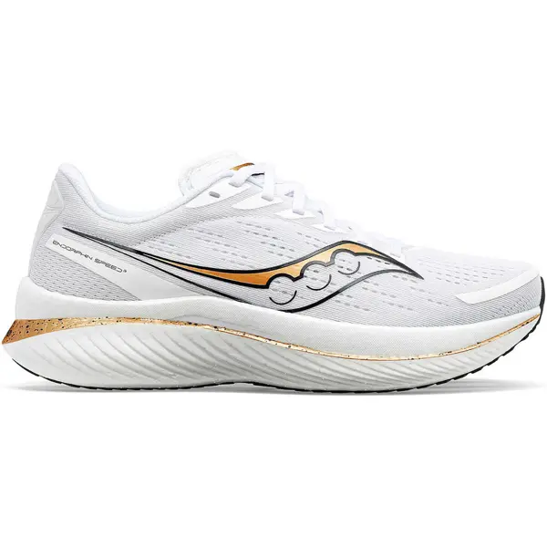 Saucony Men's Endorphin Speed 3 (White/Gold) Running Shoes
