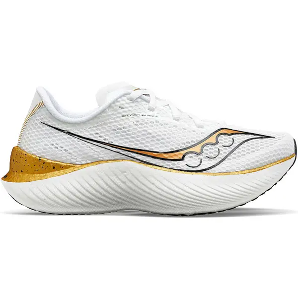 Saucony Women's Endorphin Pro 3 (White/Gold) Running Shoes